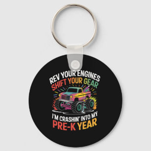 First Day School Boys Back To School Pre-k Monster Key Ring