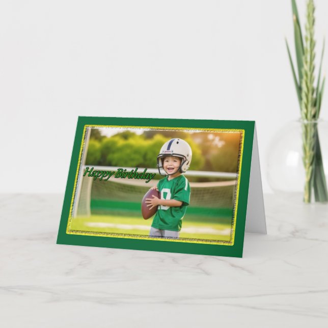 First Down Boy's Birthday Card (Front)