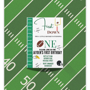 First down football birthday invite