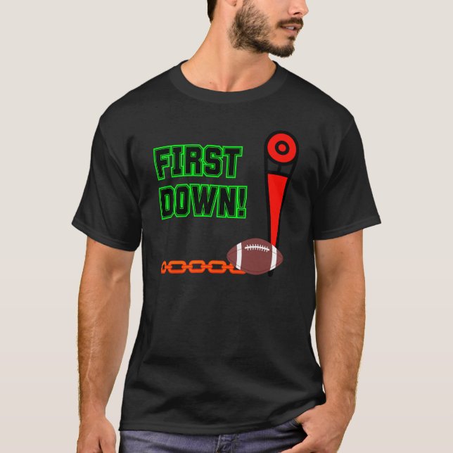 First Down Measuring Chains T-Shirt (Front)
