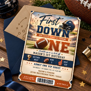First Down Rookie Turns One VIP Ticket Invitation