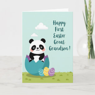 First Easter Great Grandson Card