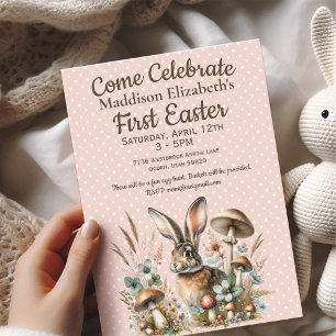 First Easter Jack Rabbit Invitation