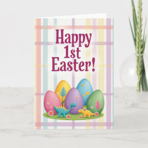 First Easter Polka Dot Eggs Card