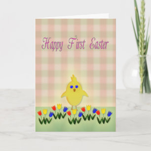 First Easter with Baby Chick Holiday Card