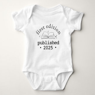 First Edition Baby Announcement Book Lover Gift Bodysuit
