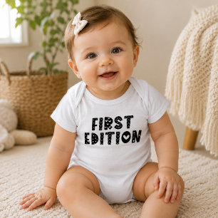 First Edition Funny Newborn Outfit for First Baby Bodysuit