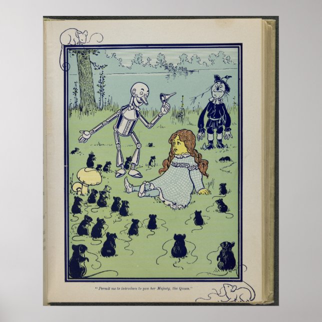 First Edition Wizard of Oz Children's Book Image Poster (Front)