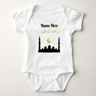First Eid Custom Name Baby Bodysuit