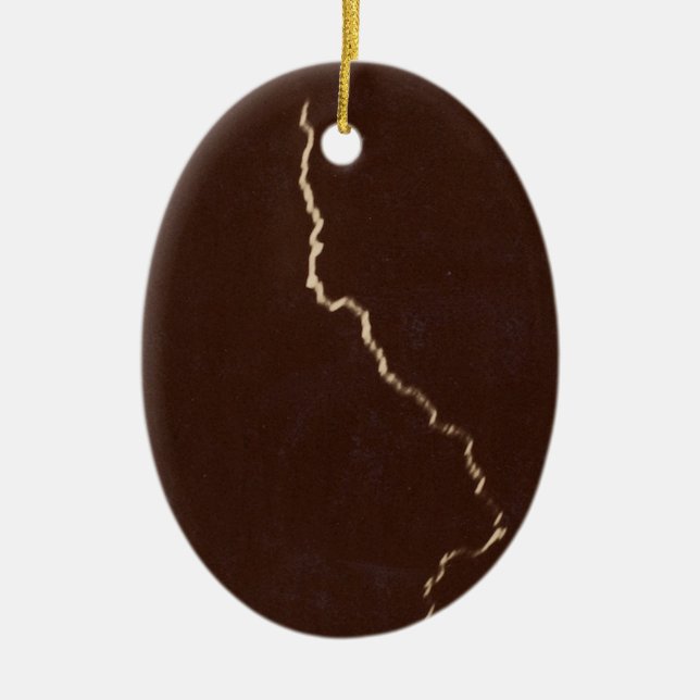 First ever photograph of lightning bolt - 1886 ceramic ornament (Front)