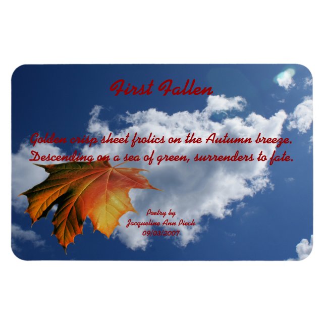 First Fallen Autumn Magnet (Horizontal)