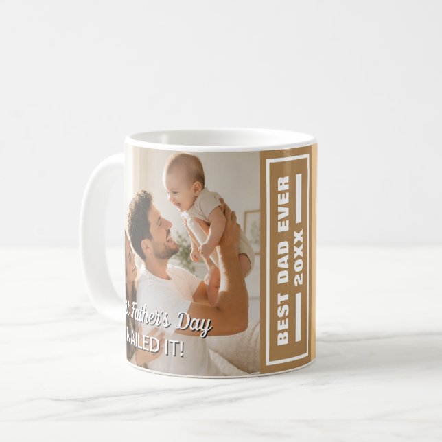 First Father’s Day Nailed It Keepsake Customisable Coffee Mug (Front Left)