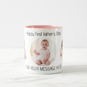 First Father’s Day Photo Two-Tone Coffee Mug
