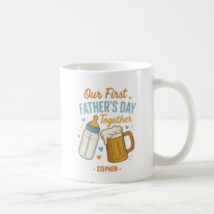 First Father’s Day Together – Beer & Baby Bottle Coffee Mug