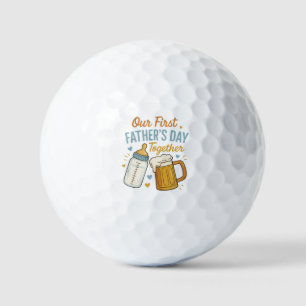 First Father’s Day Together – Beer & Baby Bottle Golf Balls