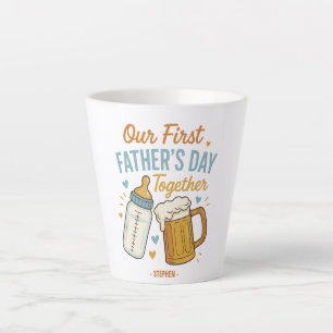 First Father’s Day Together – Beer & Baby Bottle Latte Mug