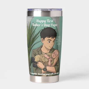 First Father’s Day Whimsical Anime Style Insulated Tumbler