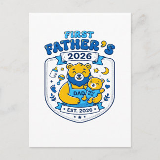 First Father's Day 2026 Best Cub Dad Postcard