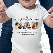 First Father's Day 3 Photos Collage
