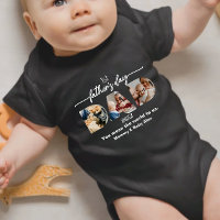 First Father's Day 3 Photos Collage Black