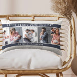 First Fathers Day - 5 Photo Collage Personalised Lumbar Cushion<br><div class="desc">First Father's Day pillow - create your own photo pillow for a new dad, using 5 of your favourite photos with your baby. The template is set up for you to edit as much of the wording as you wish - which currently reads "happy first father's day as [name's] daddy"....</div>