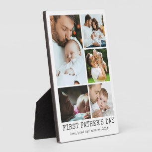 First Fathers Day 5 Photo Collage Plaque