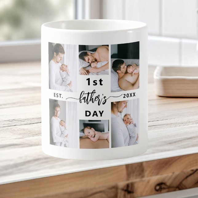 First Father's Day 6 Photo Collage Coffee Mug (Creator Uploaded)