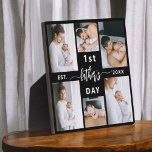 First Father's Day 6 Photo Collage Plaque<br><div class="desc">Celebrate a new dad's special milestone with the "First Father's Day" 6 Photo Collage Plaque, a heartfelt tribute to his journey into fatherhood. This beautifully crafted plaque allows you to showcase six cherished photos, capturing precious moments and memories of his first year as a dad. The collage is elegantly arranged...</div>