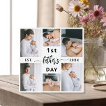 First Father's Day 6 Photo Collage Plaque<br><div class="desc">Celebrate a new dad's special milestone with the "First Father's Day" 6 Photo Collage Plaque, a heartfelt tribute to his journey into fatherhood. This beautifully crafted plaque allows you to showcase six cherished photos, capturing precious moments and memories of his first year as a dad. The collage is elegantly arranged...</div>