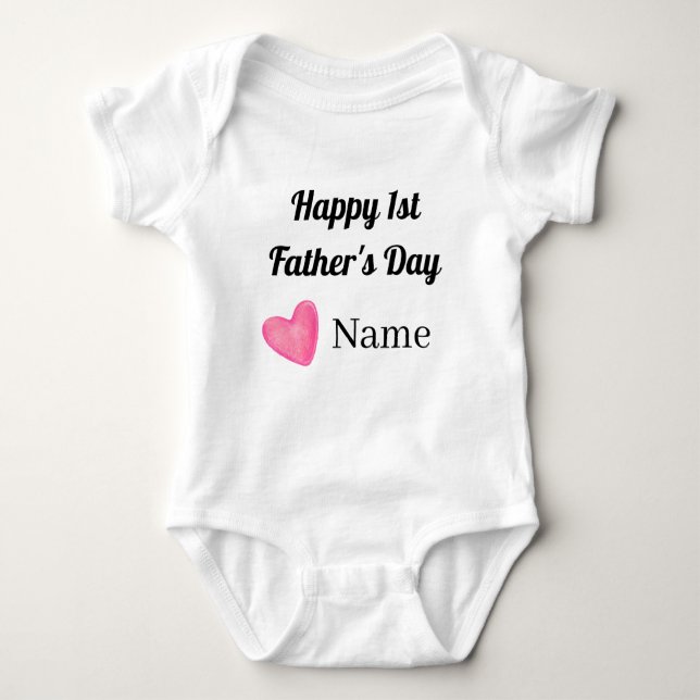 First Father's Day. Baby Bodysuit (Front)