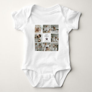 First Father's Day – Baby Footprints & Pink Hearts Baby Bodysuit