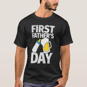 First Father's Day Beer Baby Bottle Daddy 2022 Da T-Shirt