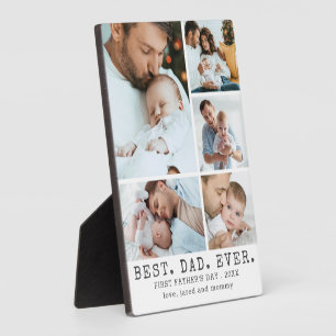 First Fathers Day BEST DAD EVER 5 Photos Plaque