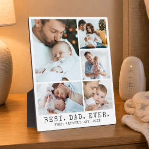 First Fathers Day BEST DAD EVER Photo Collage Plaque