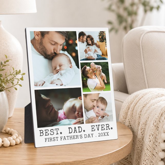 First Fathers Day BEST DAD EVER Photo Collage Plaque (Creator Uploaded)