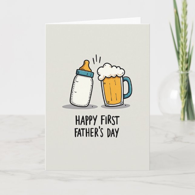 First Fathers Day Bottle Card (Front)