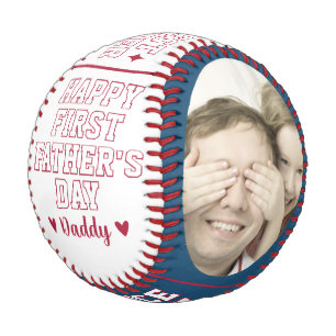 First Fathers Day Coolest Dad Ever Baby Photo Cool Baseball