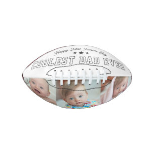 First Fathers Day Coolest Dad Ever Baby Photo Cool Football