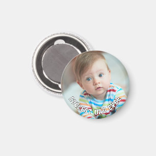 First Fathers Day Coolest Dad Ever Baby Photo Cool Magnet