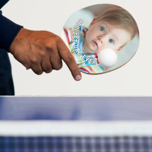 First Fathers Day Coolest Dad Ever Baby Photo Cool Ping Pong Paddle