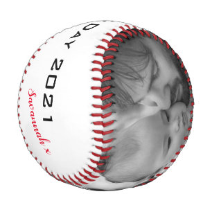 First Father's Day Custom 2 Photo Baseball