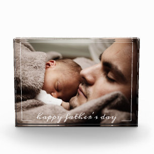 First Father's Day Custom Newborn Photo Block