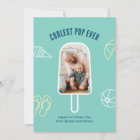 First Father's Day Custom Photo Funny Cool Dad