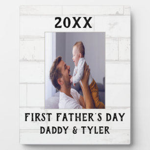 First Father's Day Custom Photo Plaque