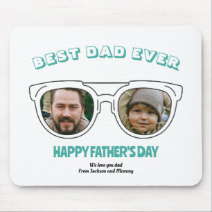 First Father's Day Dad Custom Photo Cool Summer Mouse Pad
