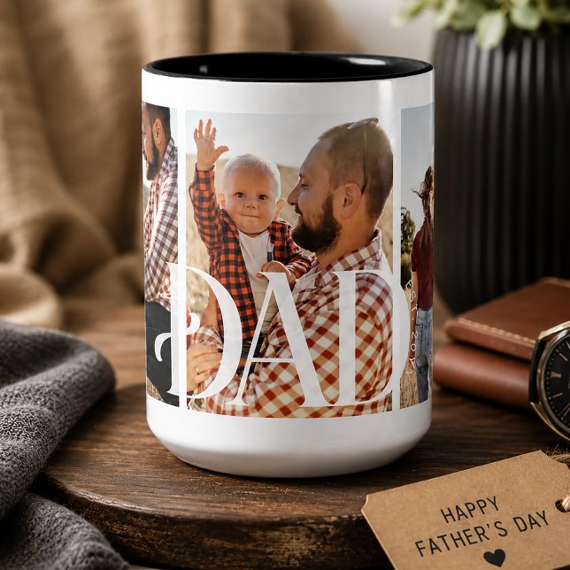 First Father's Day Dad Two-Tone Coffee Mug (Creator Uploaded)