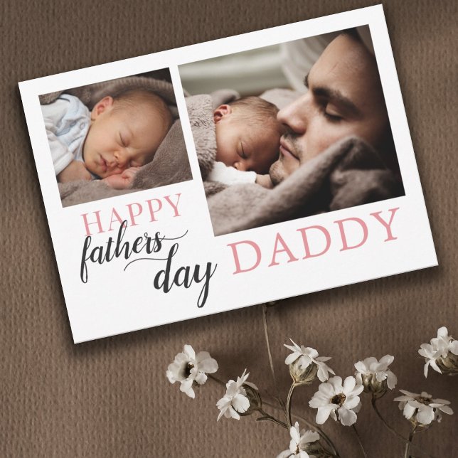 First Fathers Day From New Baby Photo Holiday Card (Creator Uploaded)