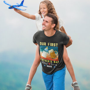 First Father's Day Gift Father Kid Son Matching T-Shirt