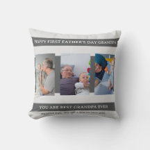 First Fathers Day Grandpa Custom Photos & Message 