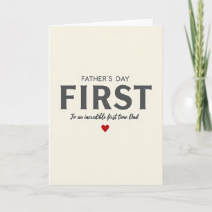 First Fathers Day Heart Card